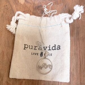 Wave Pura Vida Silver Wave Necklace